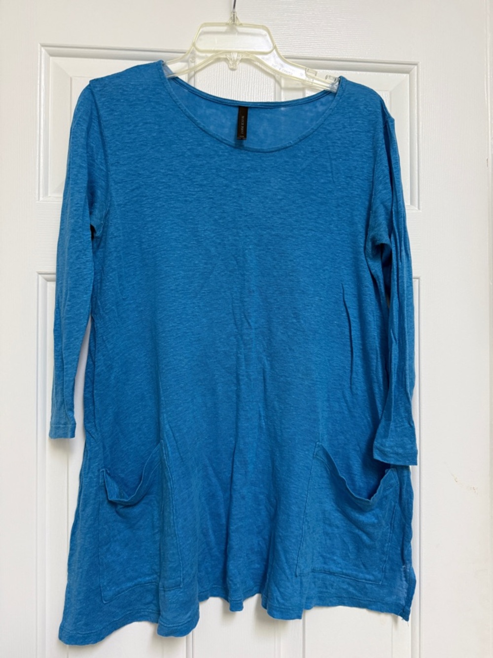 Women's Blue Tunic Top with Pockets